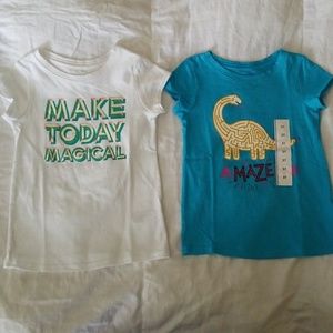 Cat&Jack 2T girl"Amazing" and "Magical" shirt set